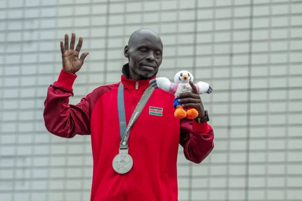 David Kiptum Kipkogei won the silver at 2025 Deaflympics in Tokyo. Courtesy