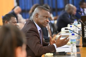 Ambassador Charles Karamba in the 40th Quarterly briefing of African Ambassadors. Courtesy