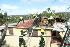 RDF and JDF launch reconstruction works after hurricane Melissa. Courtesy