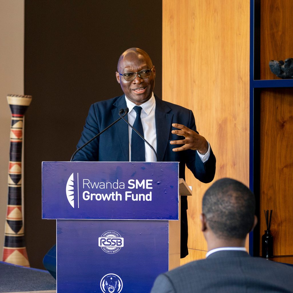 Cyrille Nkontchou, Co-Founder and Managing Partner at Enko Capital, addressing the audience